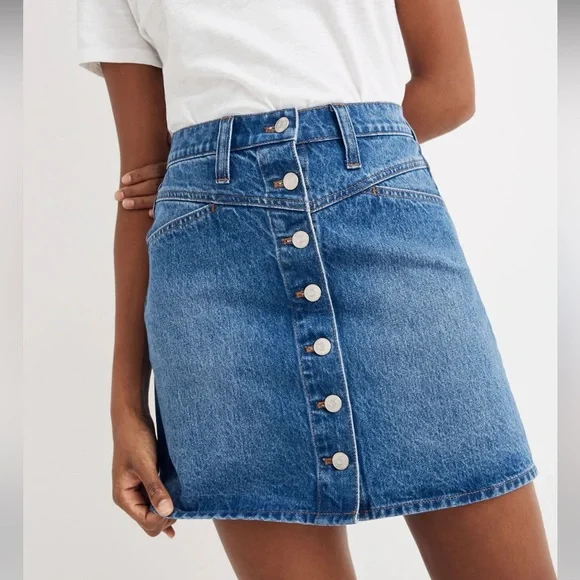 Madewell Denim Skirt - Picture 1 of 8